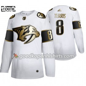 Nashville Predators Kyle Turris 8 Adidas 2019-2020 Golden Edition Wit Authentic Shirt - Kinderen